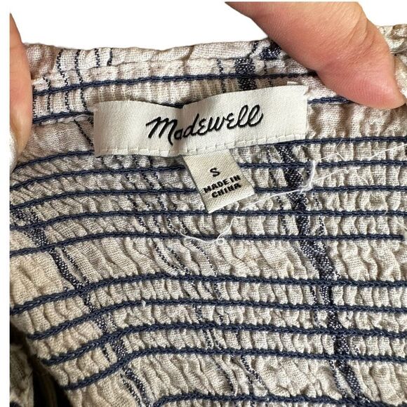 Madewell ~ Jumpsuit with Smocked Bodice ~ side pockets ~ size Small - Picture 6 of 12